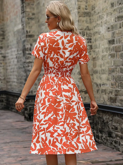 Odette – Wikkeljurk met groene botanische print