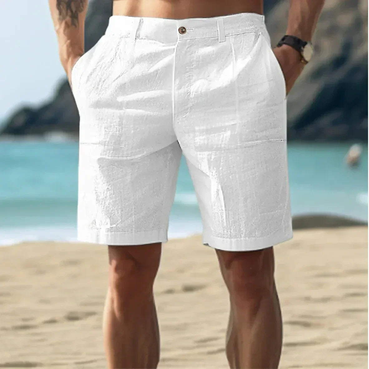 Vero – Linnen heren shorts met comfortabele pasvorm