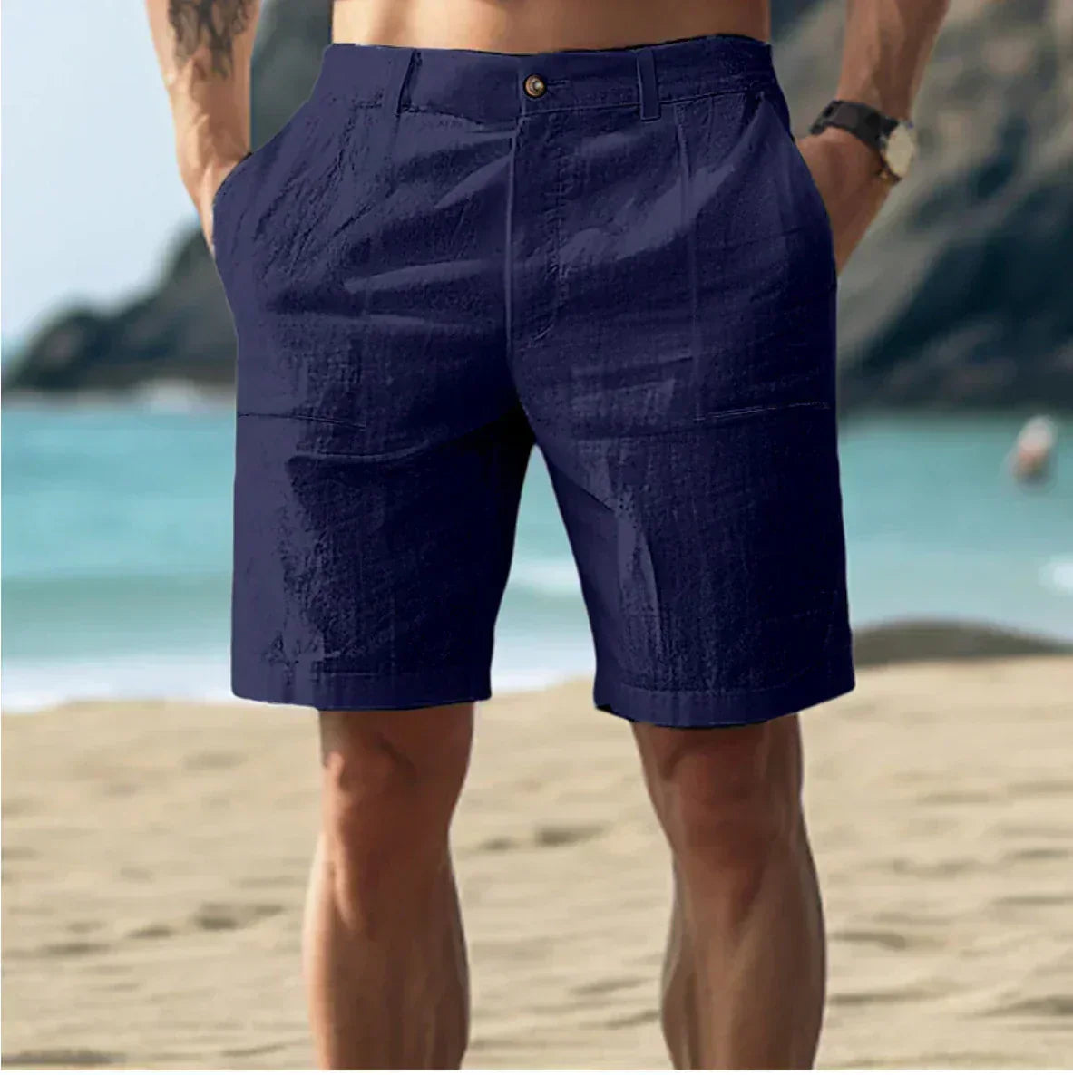 Vero – Linnen heren shorts met comfortabele pasvorm