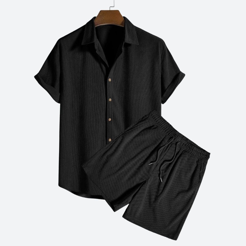 Vero – Corduroy Zomerset met Overhemd en Korte Broek voor Heren