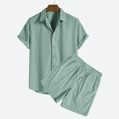 Vero – Corduroy Zomerset met Overhemd en Korte Broek voor Heren