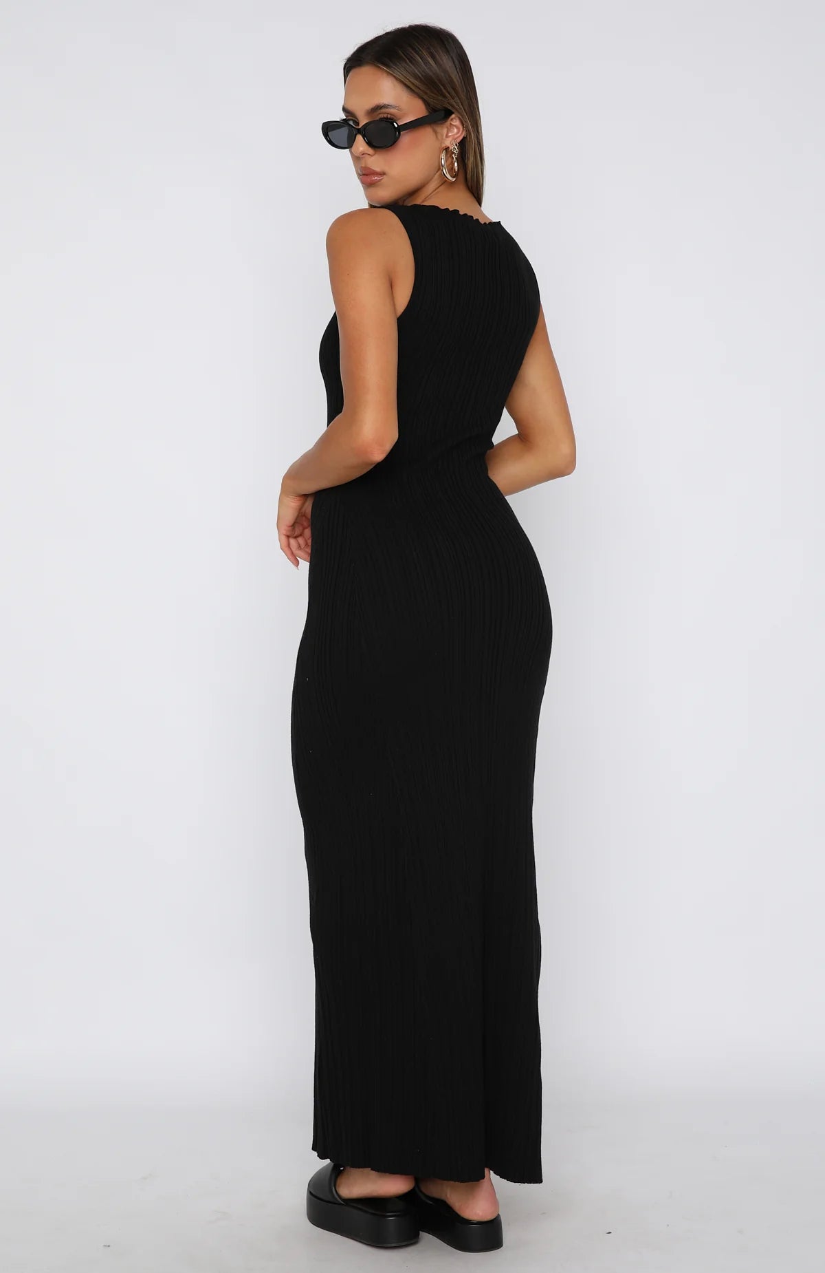LOÏSE – Maxi Jurk zonder Mouwen met Elegante Pasvorm