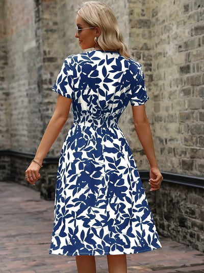 Odette – Wikkeljurk met groene botanische print