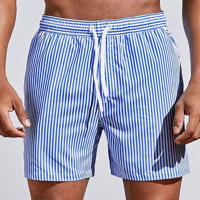 Vero – Gestreepte heren zwemshorts met elastische tailleband