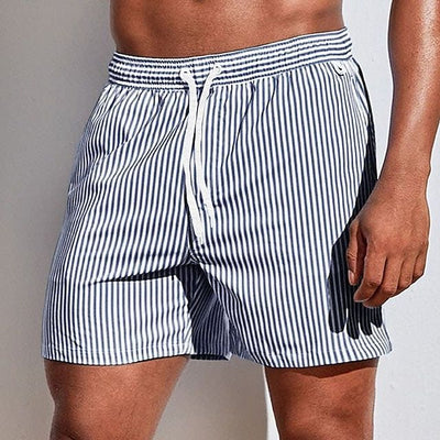 Vero – Gestreepte heren zwemshorts met elastische tailleband