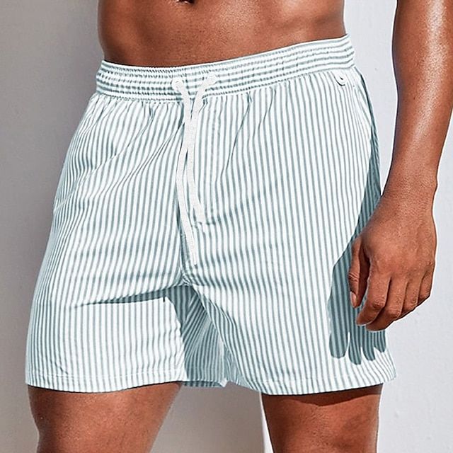 Vero – Gestreepte heren zwemshorts met elastische tailleband