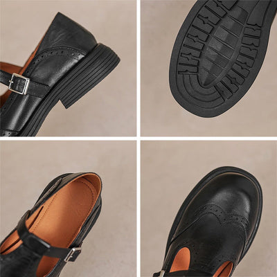 Elva™ | Elegante Mary Janes van leer