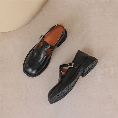 Elva™ | Elegante Mary Janes van leer