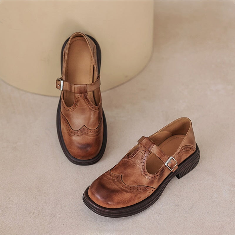 Elva™ | Elegante Mary Janes van leer