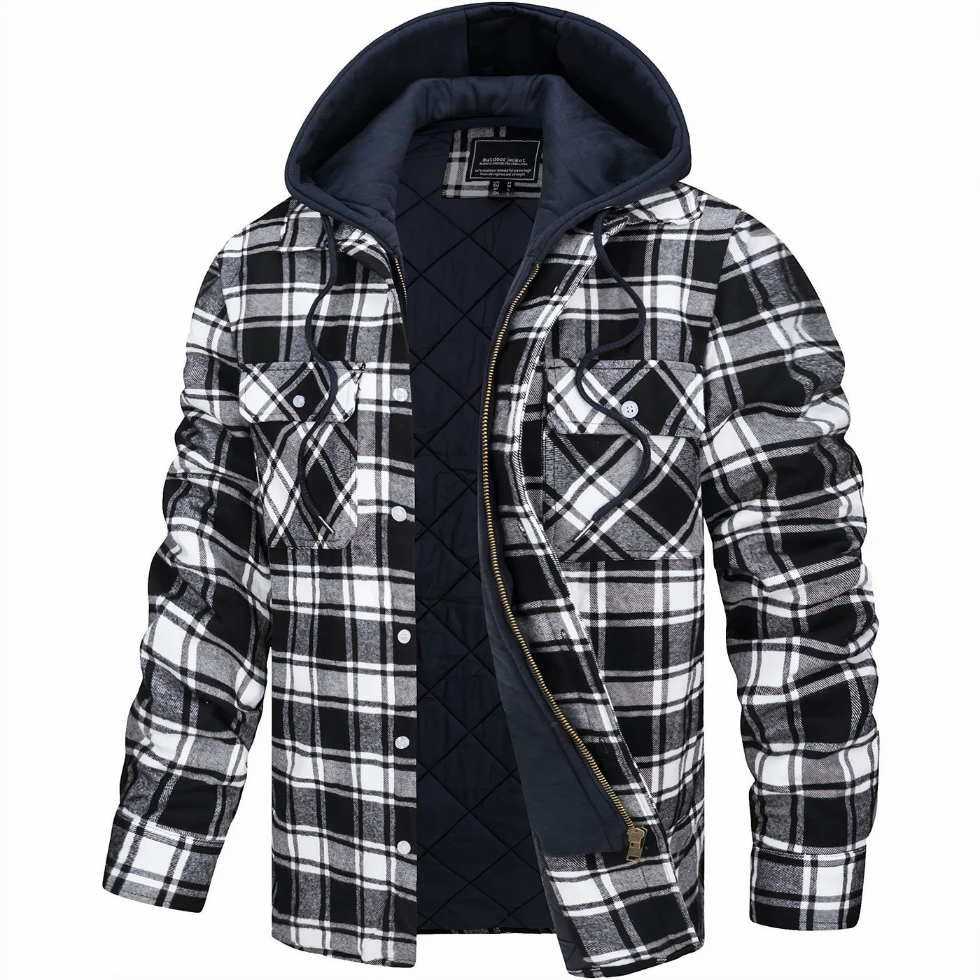 Julius™ | Geruit jack met ritssluiting