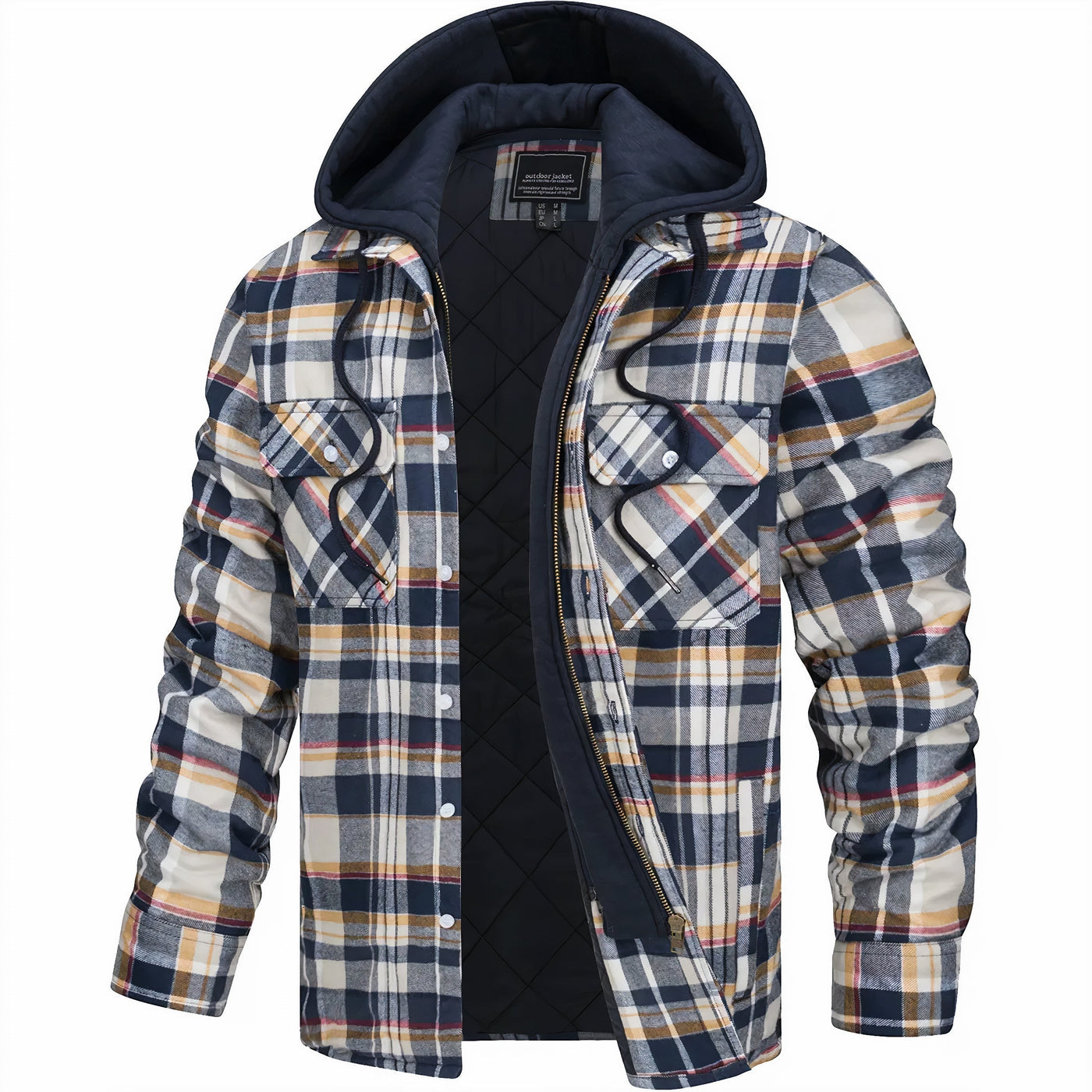 Julius™ | Geruit jack met ritssluiting