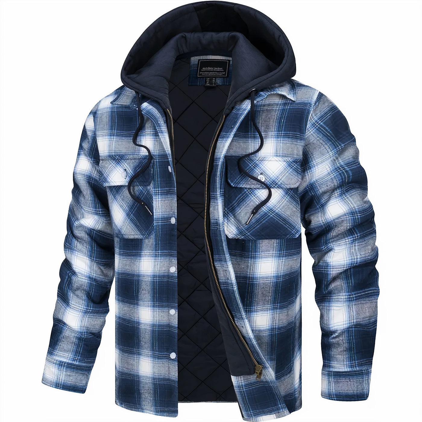 Julius™ | Geruit jack met ritssluiting