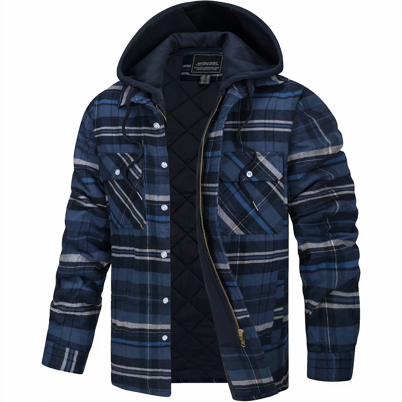 Julius™ | Geruit jack met ritssluiting